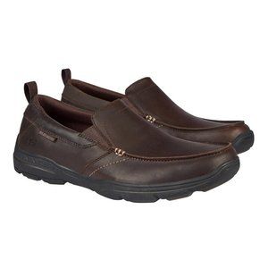 Skechers Men's Relaxed Fit Comfortable Slip On Loafer Shoe--Brown